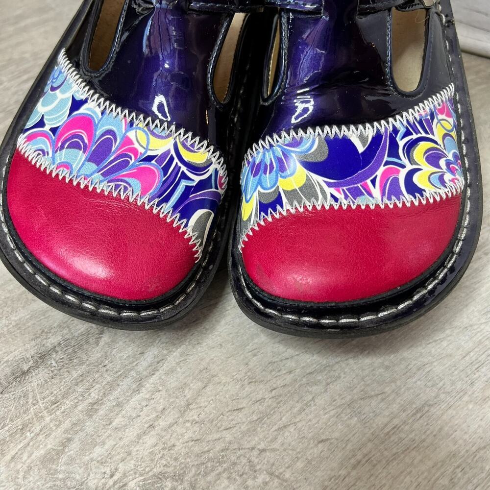 Alegria Shoes Womens Size 4.5 / 35 Classicdigo Zig Zag Clog Style Nursing - Picture 9 of 16